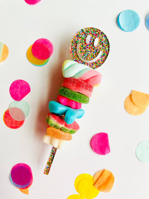 Glitter Smiley Gummy Kabob