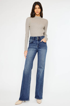HIGH RISE WIDE FLARE JEANS-KC20020D