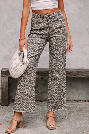 Cropped Cheetah Pants
