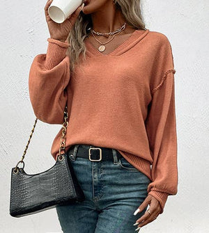 Simple Stylish Long-Sleeved Sweater