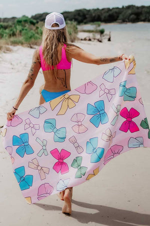 Girly Bows Cute Beach Towel