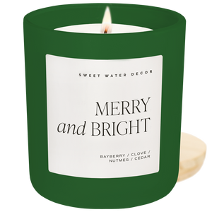 Merry and Bright 15 oz Soy Candle, Matte - Home Decor
